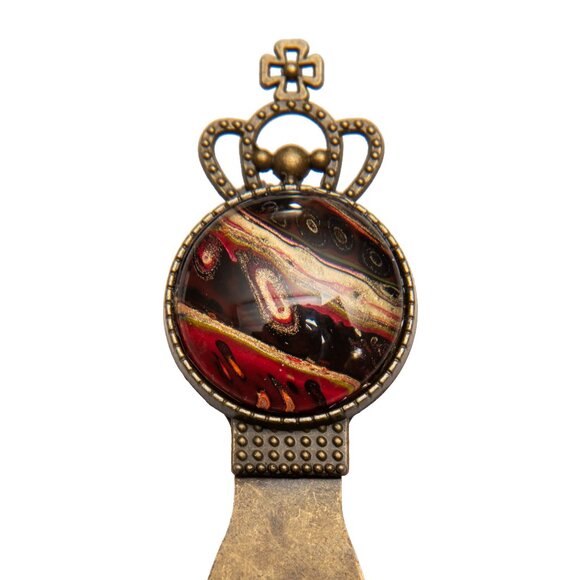 Vintage Brass Crown Bookmark - Picture 1 of 3